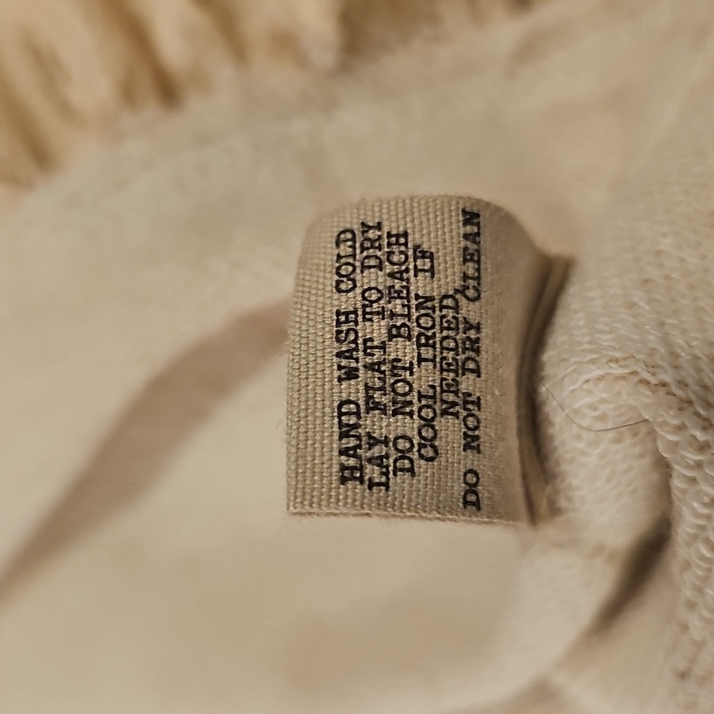 GIMMICKS French Terry Pullover Hoodie Cream sz L Women's - Picture 10 of 10